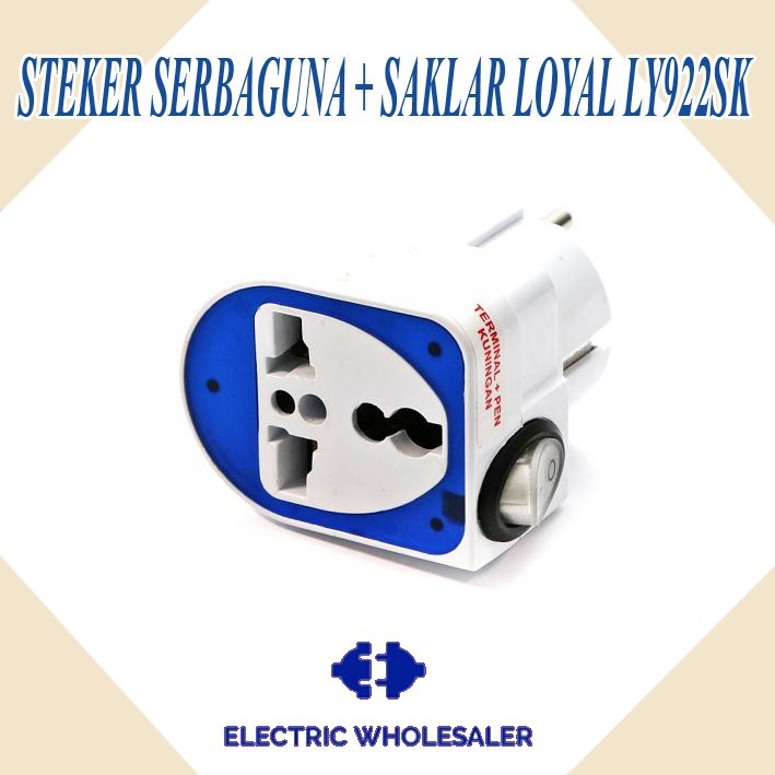 STEKER SERBAGUNA + SAKLAR LOYAL LY922SK