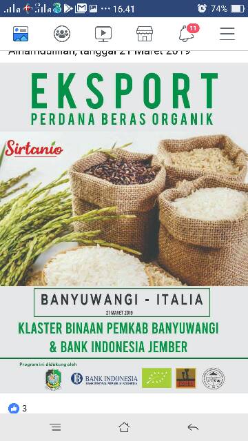 Beras Merah Organik Live kaya Asam Folat cocok u/ Anak sampai penderita diabetes Kualitas Eksport
