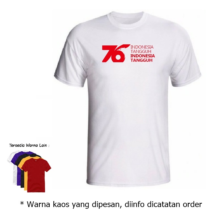 KAOS SHIRT BAJU 17 AGUSTUS 76 TAHUN INDONESIA MERDEKA VERSI GARUDA