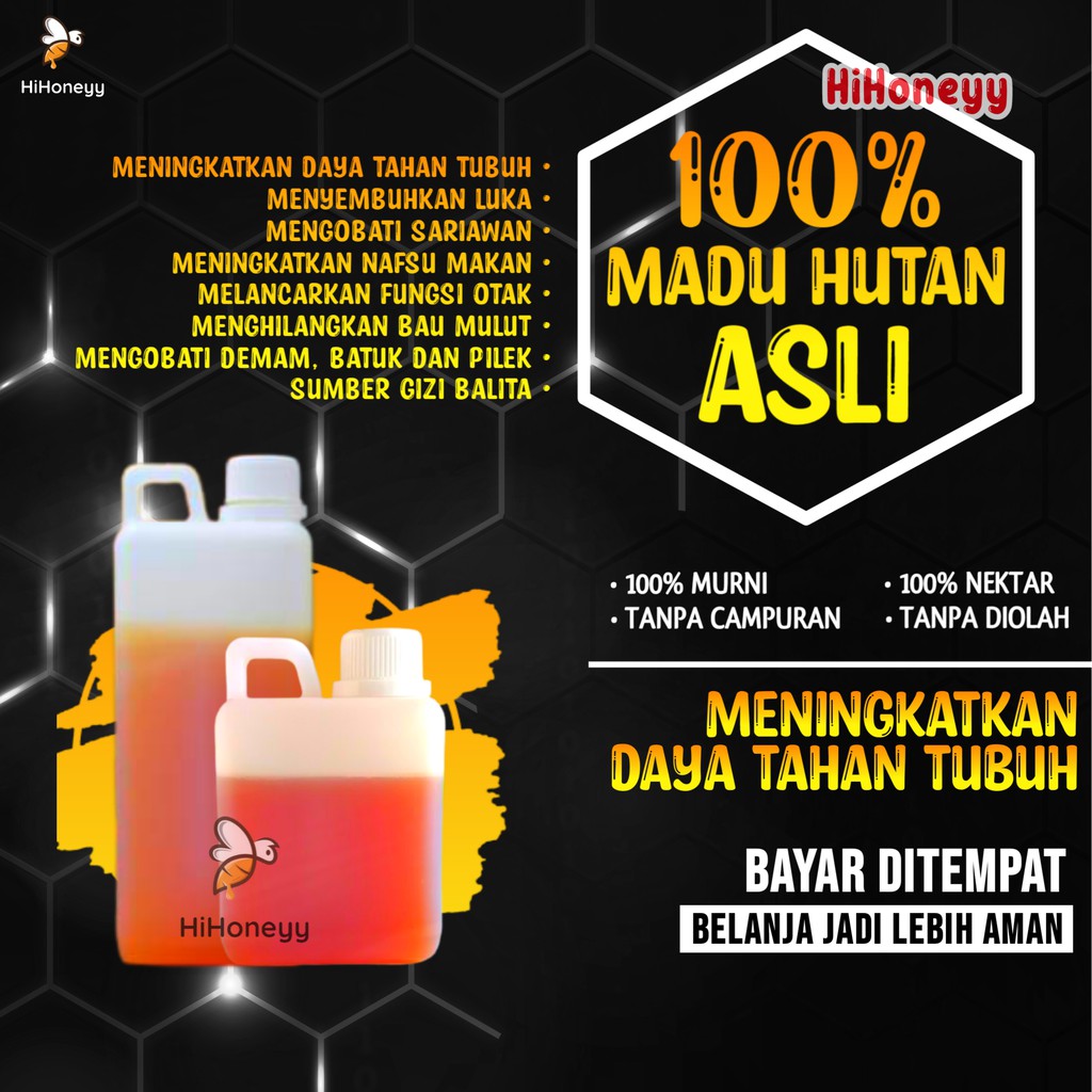 

Madu Hutan Murni Asli 1Kg Multiflora 100% Madu Asli Alami Hutan Original Pure Honey Kesehatan Badan