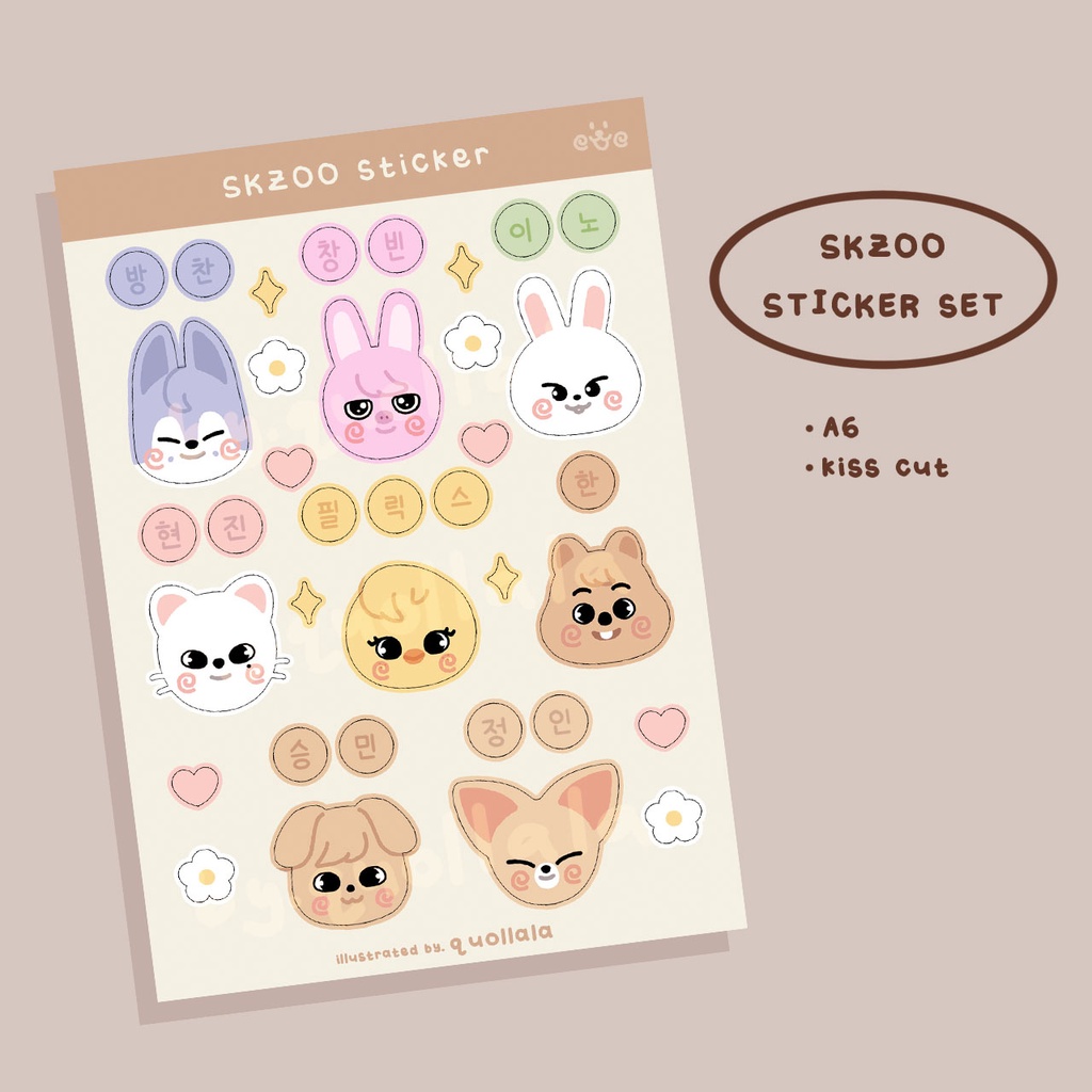 

Stray Kids SKZOO Sticker Sheet