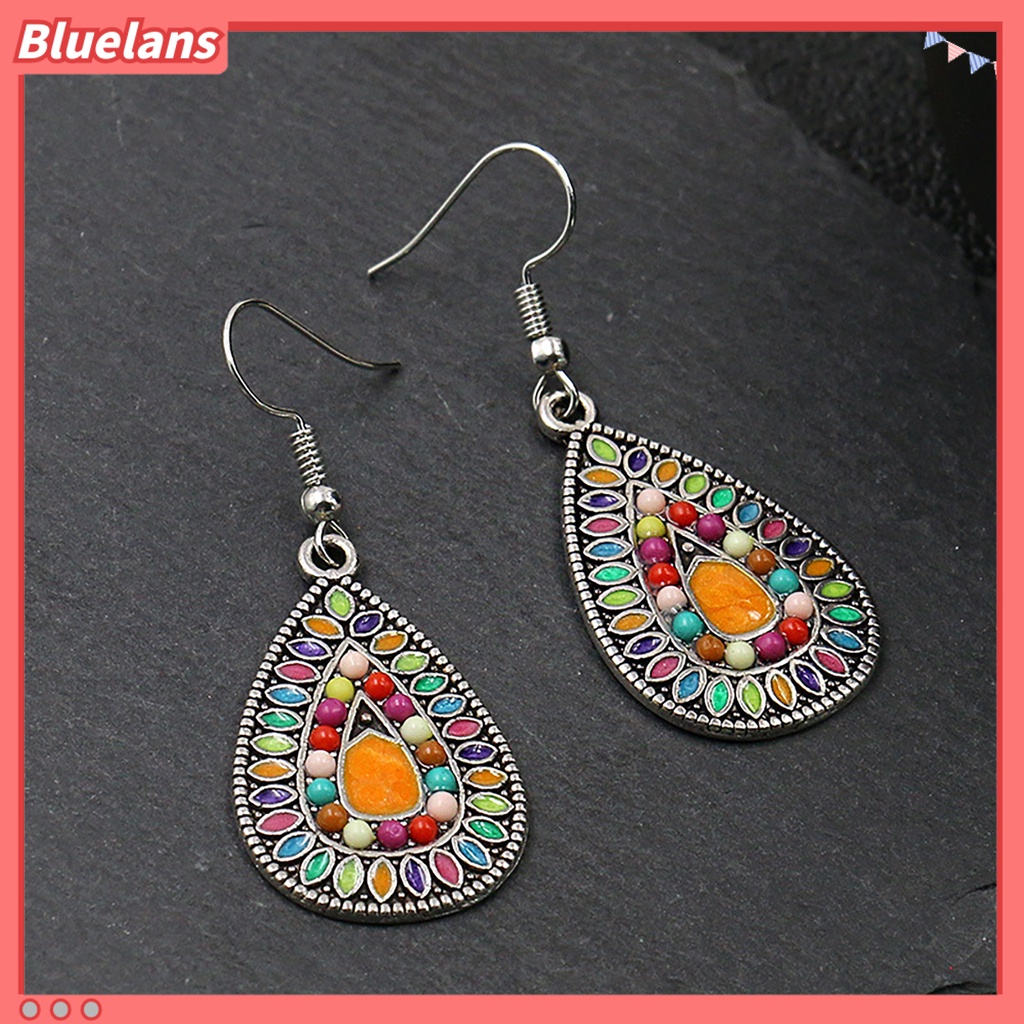 Bluelans Anting Tusuk Gantung Retro Bohemia Vintage Untuk Wanita