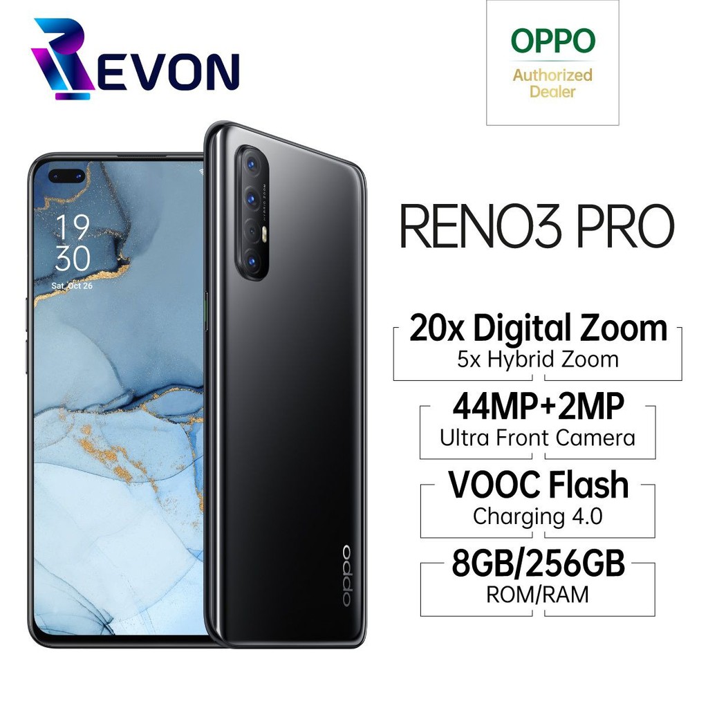 OPPO Reno3 Pro 8GB/256GB [Flash Charge VOOC, 20X Digital Zoom 64MP Quad Camera