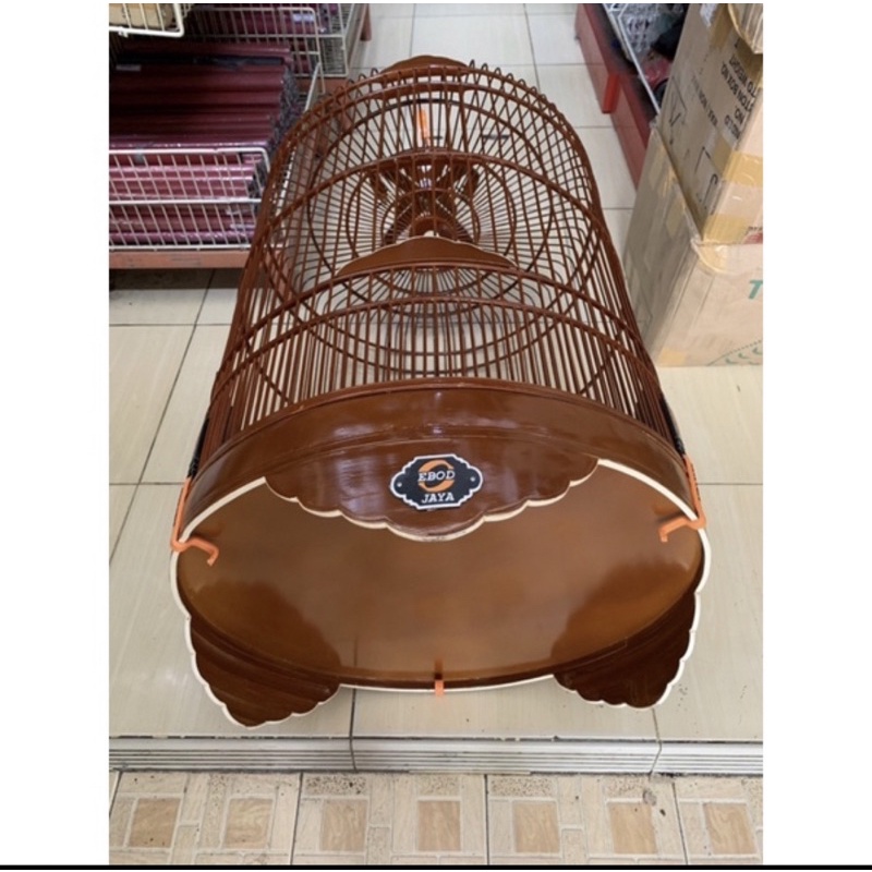 SANGKAR KANDANG MURAI EBOD LIS AKRILIK NO 2 WARNA COKLAT