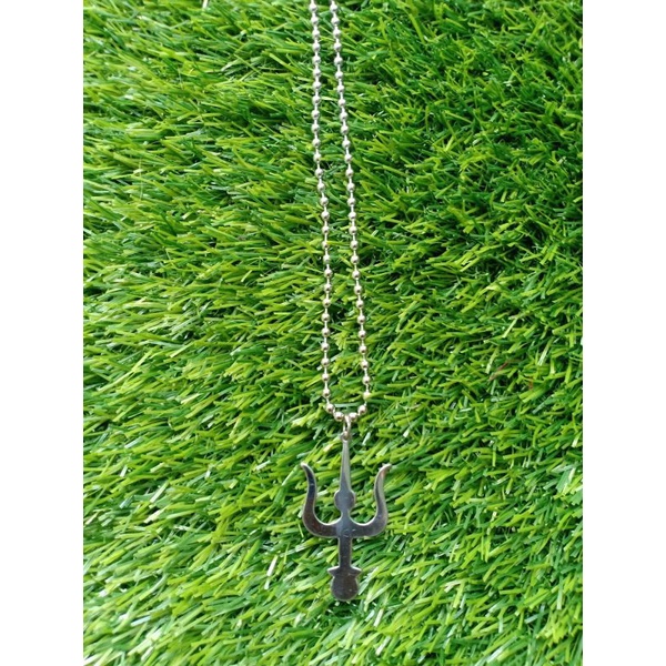 Kalung Trisula - Kalung Rantai Monel Biji Lada & Bandulan Liontin Lambang Trisula Perguruan Silat PN