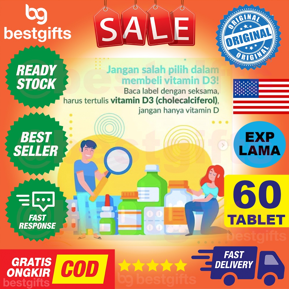 NUTRIMAX VITAMIN D3 1000 IU VIT D 1000IU IMUNITAS IMUN KEKEBALAN TUBUH NYERI SENDI TULANG 60 TABLET