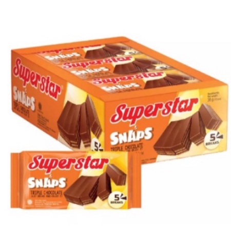 

PROMO!! Superstar Snaps Triple Chocolate 28gr 1pack isi 12