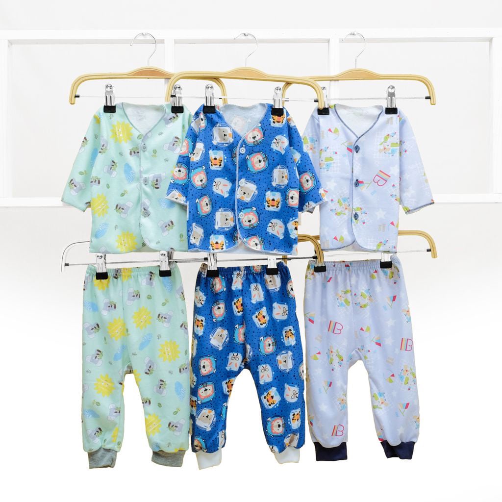 Baby Kermit Baju Setelan Bayi Panjang Print Newborn