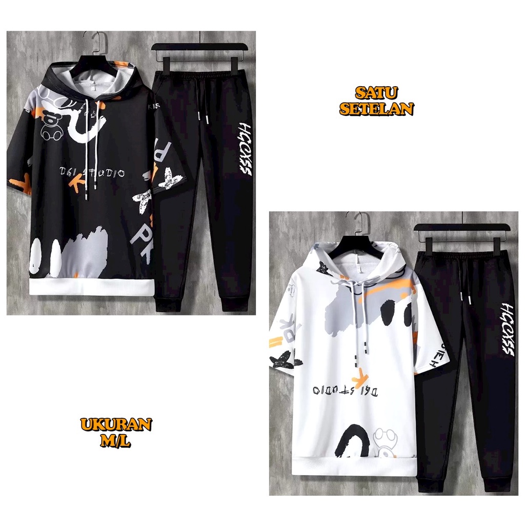 MUKZHOP - STELAN JOGGER HOODIE KP /  sweater hoodie / jogger / satu pasang / pk / setelan / fashion pria / terbaru / terlaris