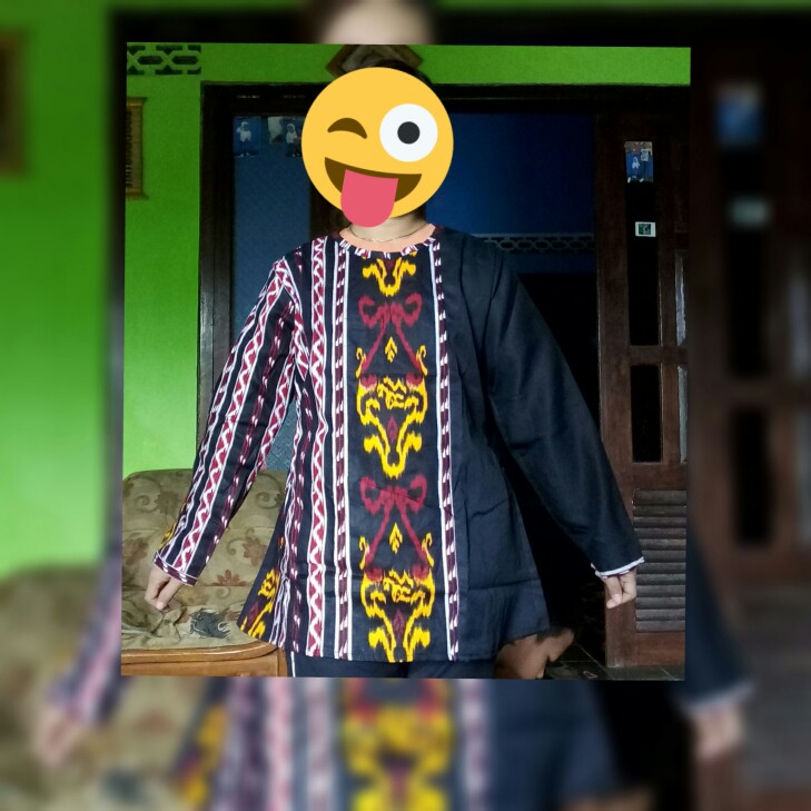 Tey-17 Batik Wanita Asj Sa Hrb026 Kenongo Kemeja Tosca Pendek