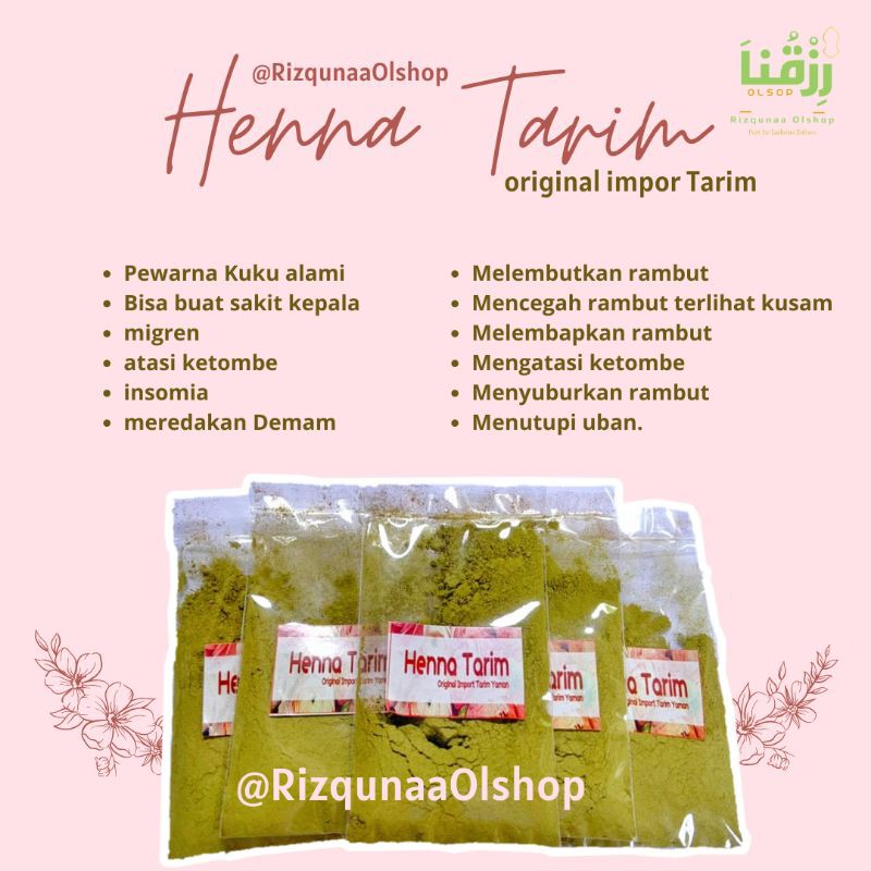 Henna Tarim Henna Bubuk Henna Tareem