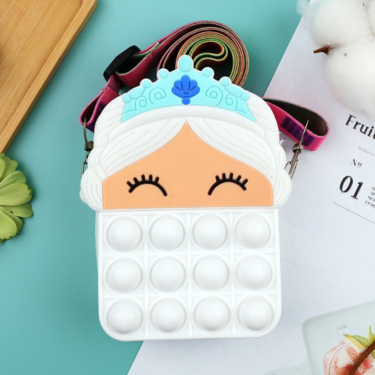 TERMURAH! TAS POP IT ANAK MODEL PRINCESS / TAS SELEMPANG ANAK - P-032