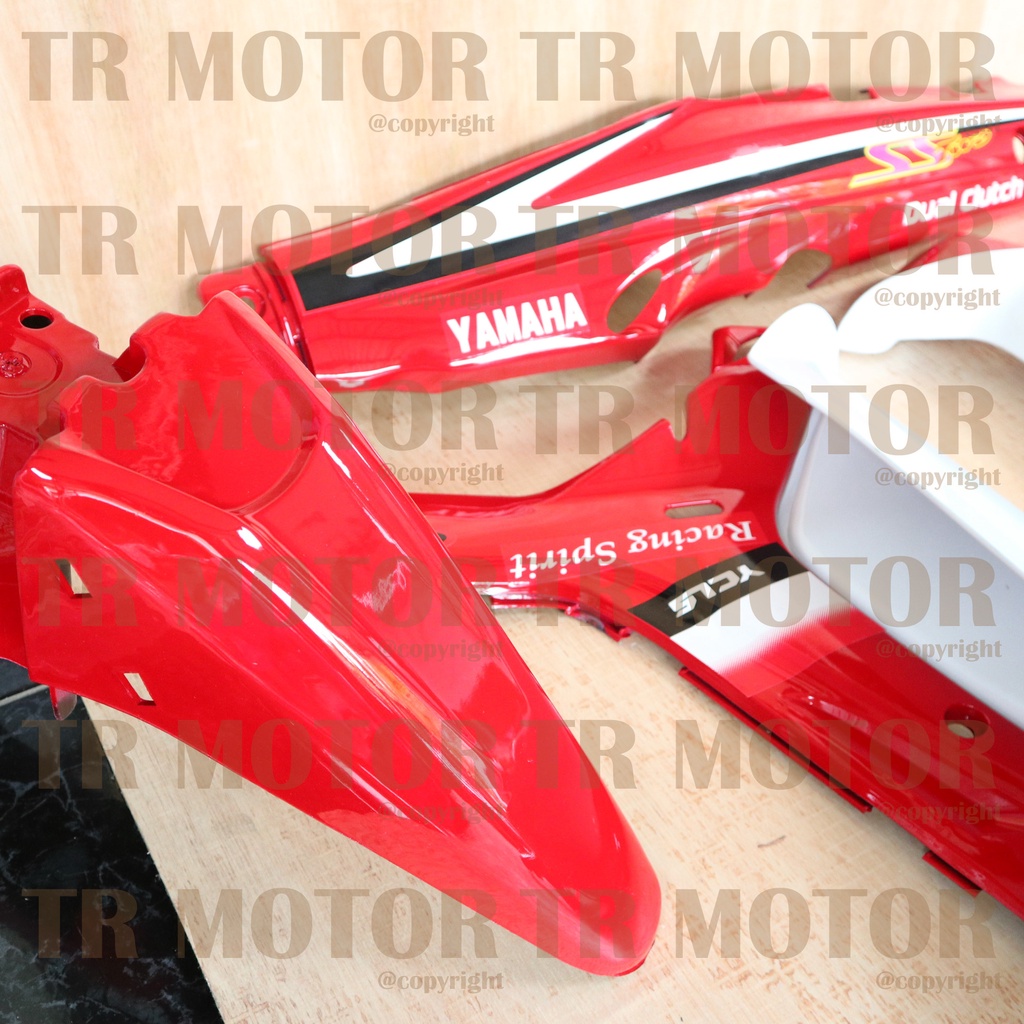 Cover Body Fizr F1zr SS Two Merah Full Set Halus Cover Bodi Yamaha Fiz r