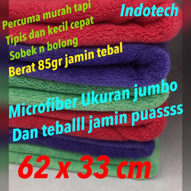 Kain Micro Fiber Ukuran 62x33cm