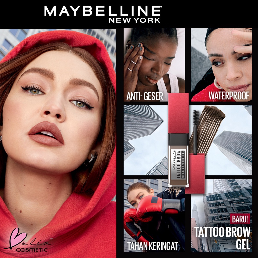 ❤ BELIA ❤ Maybelline Tattoo Brow 3 Day Styling Gel - Makeup Eye | Brow Gel | BPOM