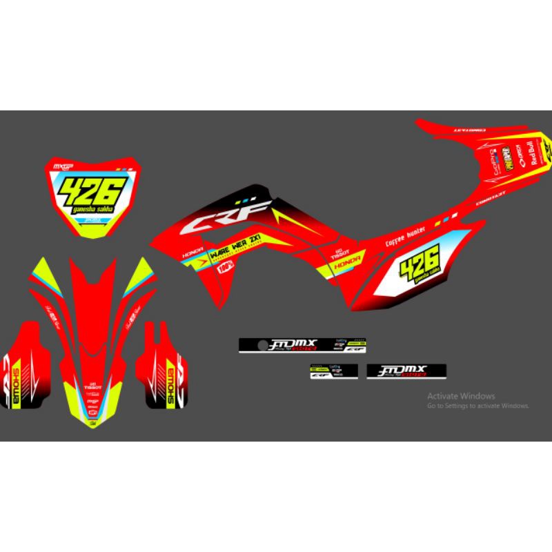 Decal CRF 150L Merah Putih
