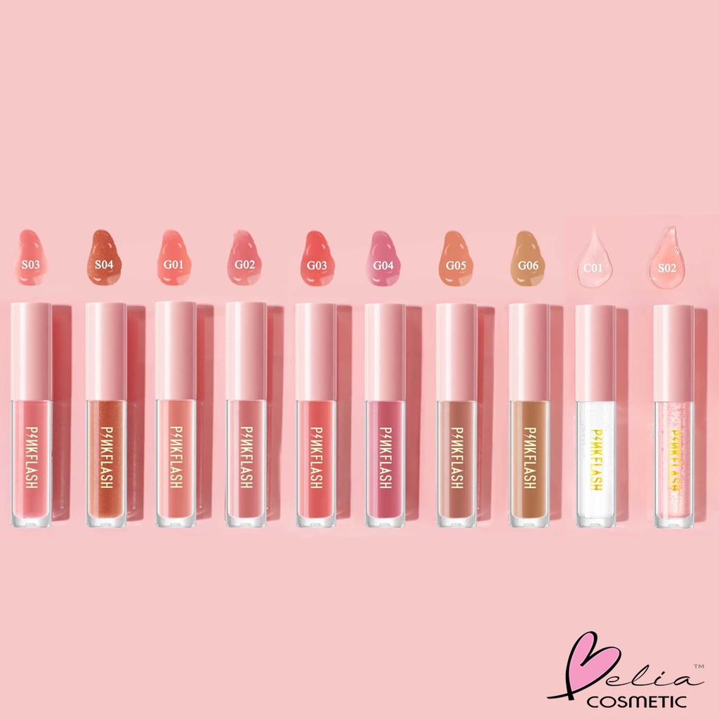 ❤ BELIA ❤ PINKFLASH Lasting Glossy Lipgloss | Lip Gloss | Pink Flash | BPOM PF-L02