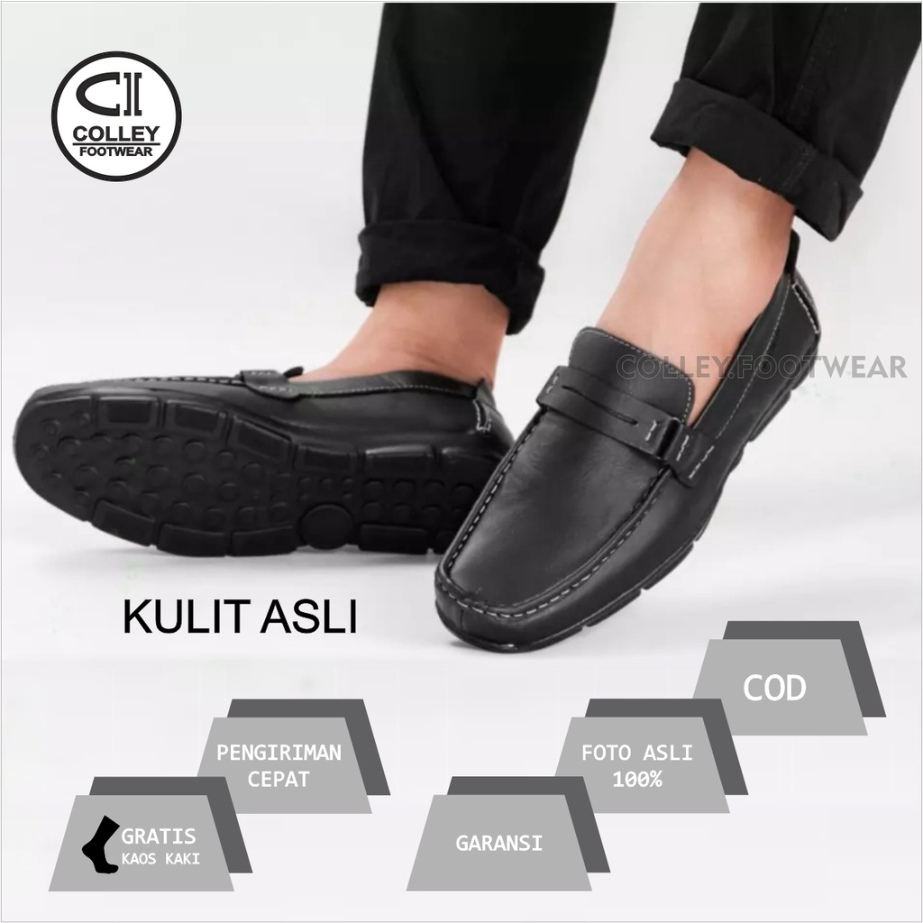 COD - SEPATU KULIT ASLI PANSUS PRIA 100% LEATHER - PANTOFEL - CLY-DSI-042