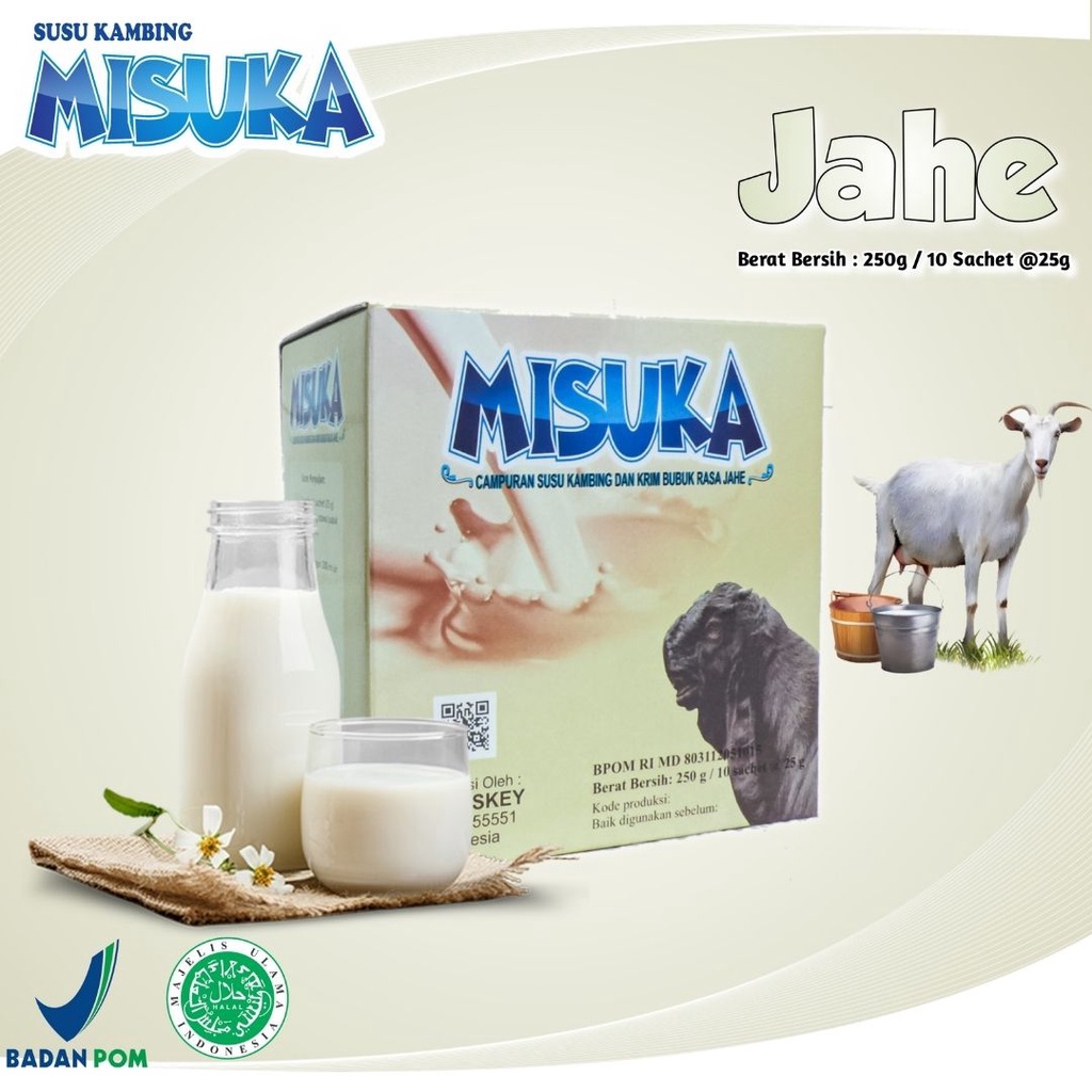 

Susu Kambing Bubuk Misuka Jahe 250 g