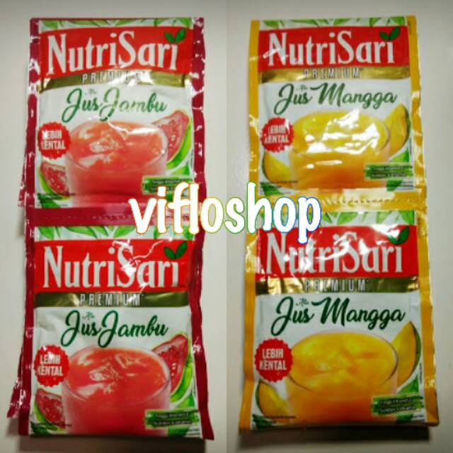 

Nutrisari Premium / Nutrisari Jus Mangga & Jus Jambu Renceng (10 x 15 gram)