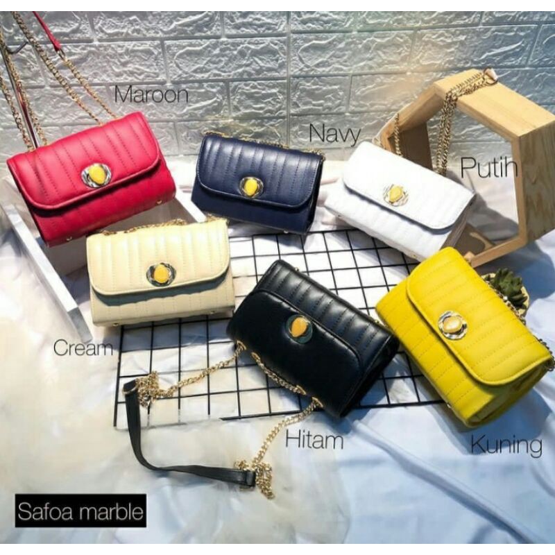 tas selempang wanita murah (safoa marble)