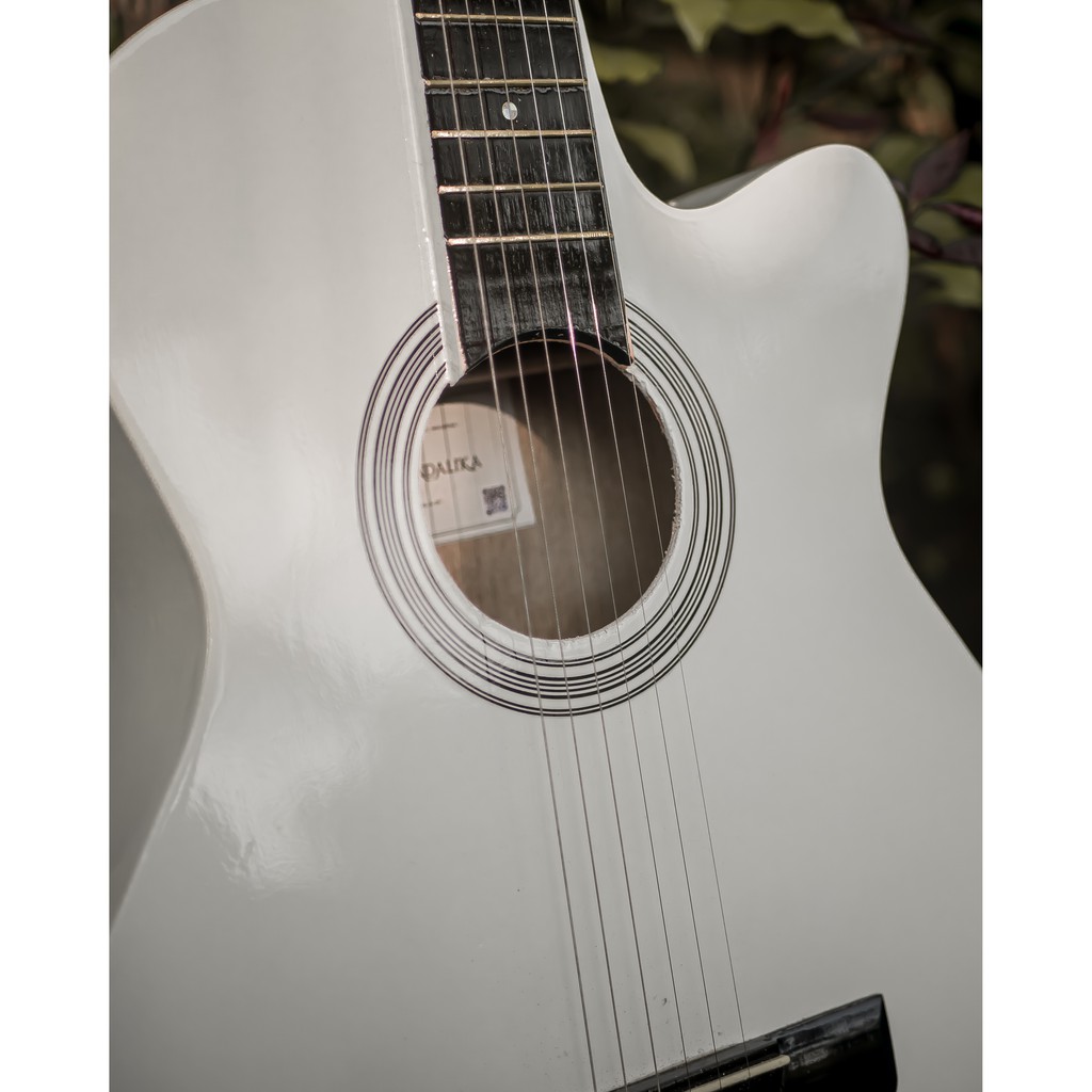 [PAKET KOMPLIT] Gitar Akustik Pemula White Series Full Set