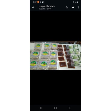 

Lunpia Mataram kp Baris kemasan vakum isi 10 pcs