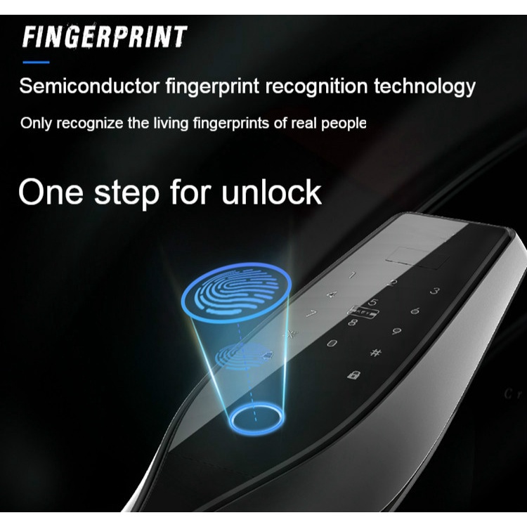 Vinero Mars Smart Door Lock Fingerprint Face ID Recognition Automatic