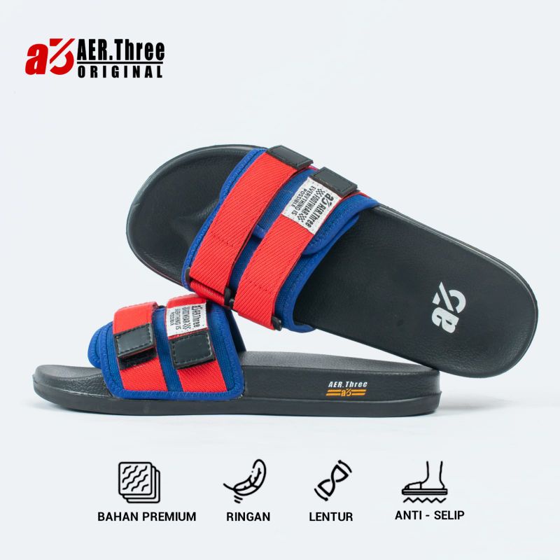 Aer Three Footwear - Freddo navy Red | Freddo red | Sandal Slide