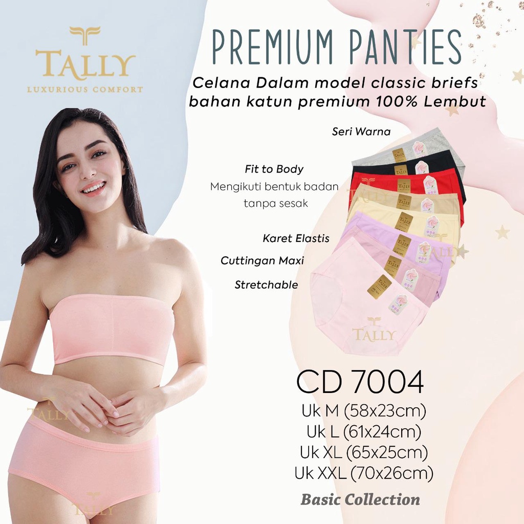 TALLY CD CELANA DALAM DEWASA / REMAJA 7004 I SIZE M - XXL I BAHAN KATUN PREMIUM