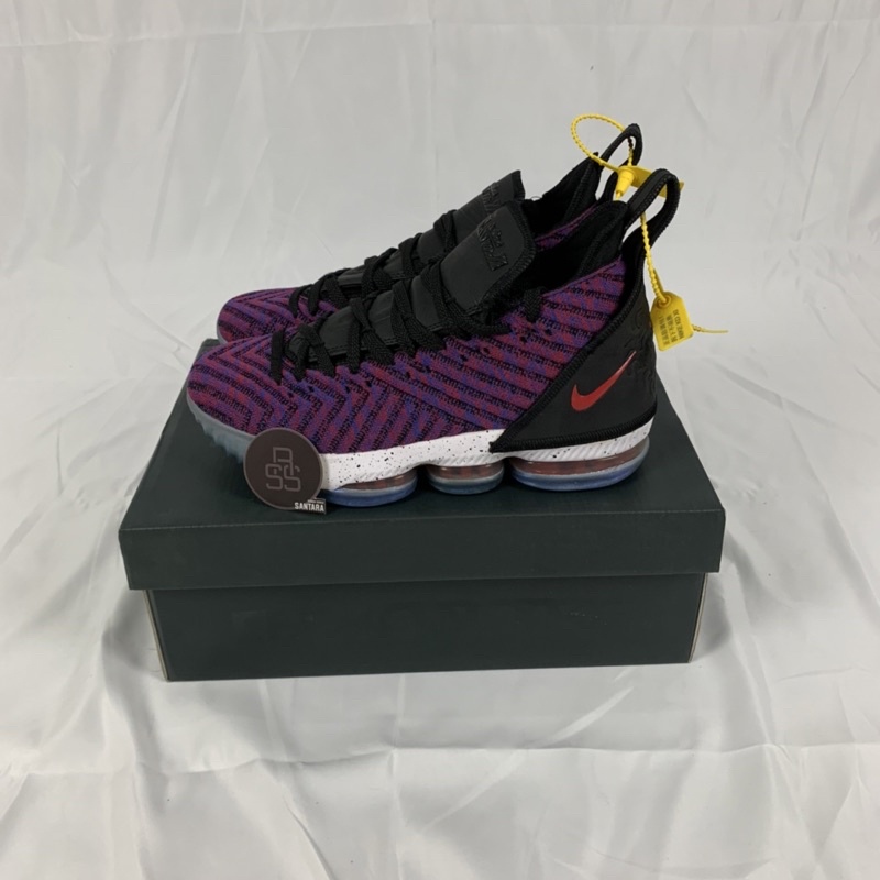 sepatu nike lebron james 16 black purple (orginal kompunen)