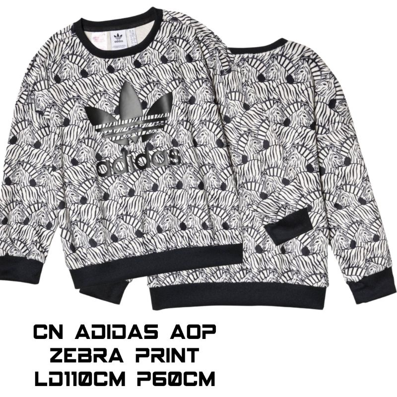 CN crewneck adidas AOP Zebra print second brand