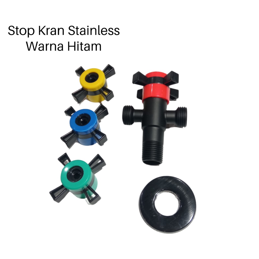 Stop Kran Stainless Stopkran Closet Wastafel SS - Kran Shower 304 Stop Keran Black