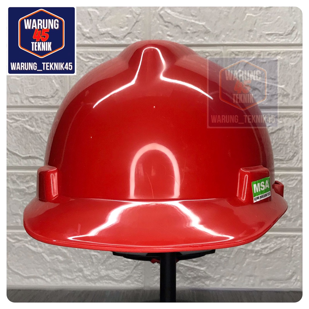 HELM PROYEK SAFETY V GUARD MERK MSA SNI LOKAL SUSPENSI STANDARD - MERAH