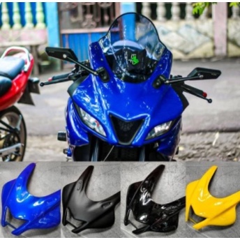 Cover Kedok Topeng Headlamp Sipit R6 Carbon Kevlar Yamaha R15 V3