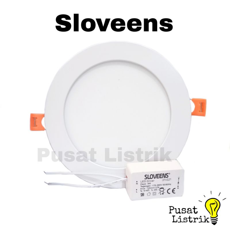 Downlight Panel LED 9watt Bulat Sloveens Downlight LED 9w Bulat