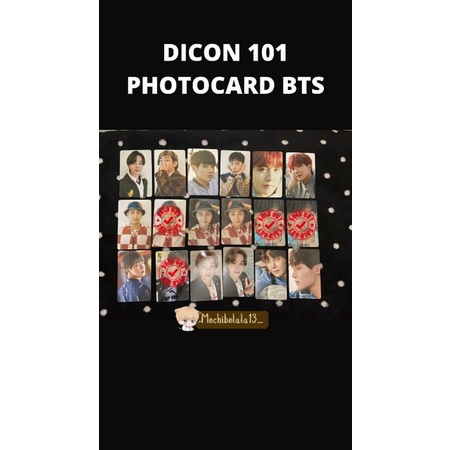 [READY] OFFICIAL DICON 101 PHOTOCARD BTS SHARING