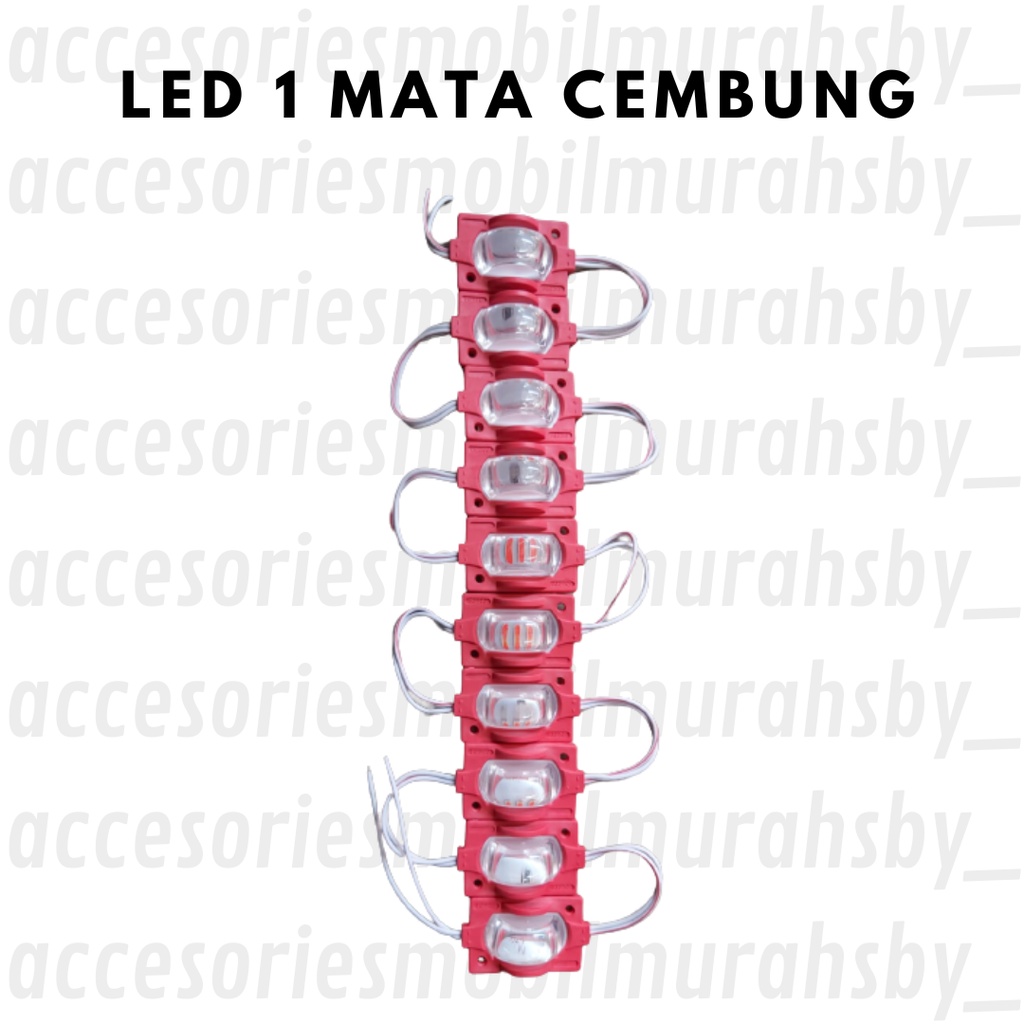 Lampu Led Cembung Kaca Variasi Kolong 1 Mata Terang Truk Bus 12V/24V Harga 5 pcs