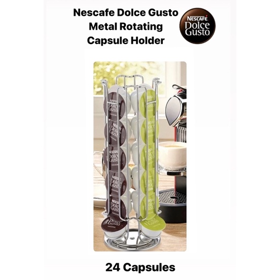 Nescafe Dolce Gusto Metal Rotating Capsule Holder Rack Rak Tempat Kapsul