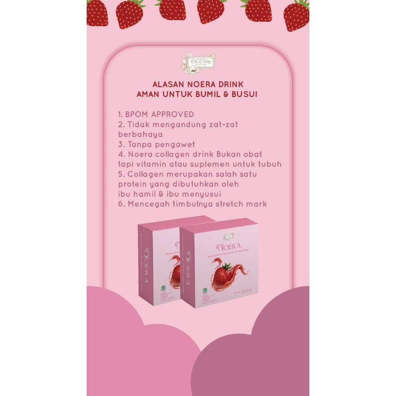 READY - NOERA COLLAGEN DRINK Suplemen Pemutih Kulit Produk Original BPOM