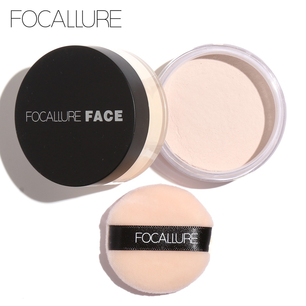 FOCALLURE  Bedak Tabur Super Fine Loose Powder - 3 Colours Celebshine