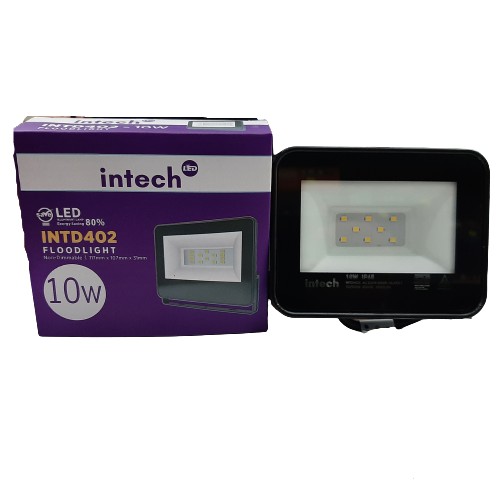 Lampu Sorot LED-Flood Light 10W INTD401 Intech - 20W 30W 50W 100W INTD402 Terang