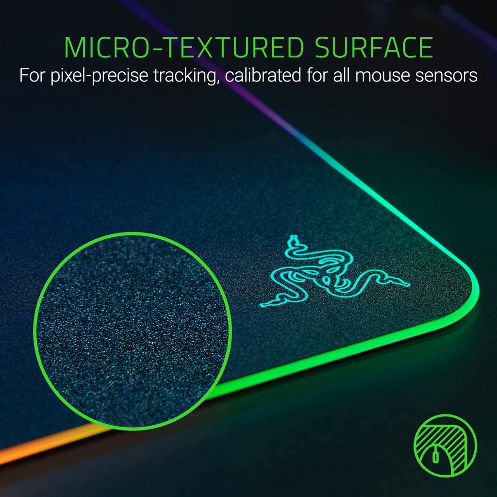 Razer Firefly V2 Hard RGB Mouse Pad Micro-textured Surface Mouse Mat