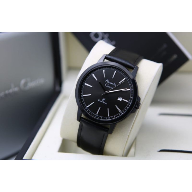 Jam Tangan Alexandre Christie AC 1014 AC1014 Pria / Cowok Leather Original