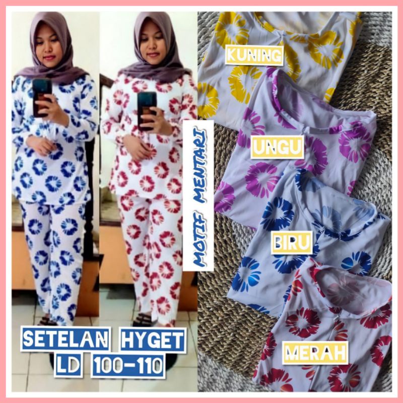 [Fashion Muslim ] ONE SET HYGET SetCel A | setelan | tebal | murah | motif | terbaru