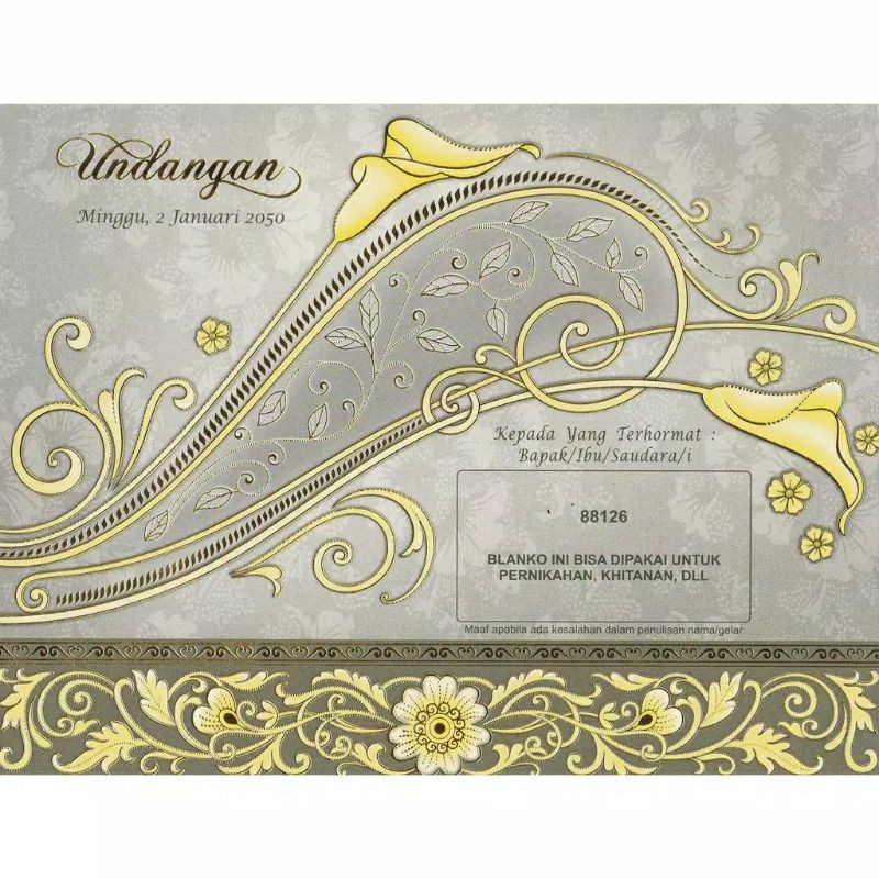 Blangko Undangan Erba 88126