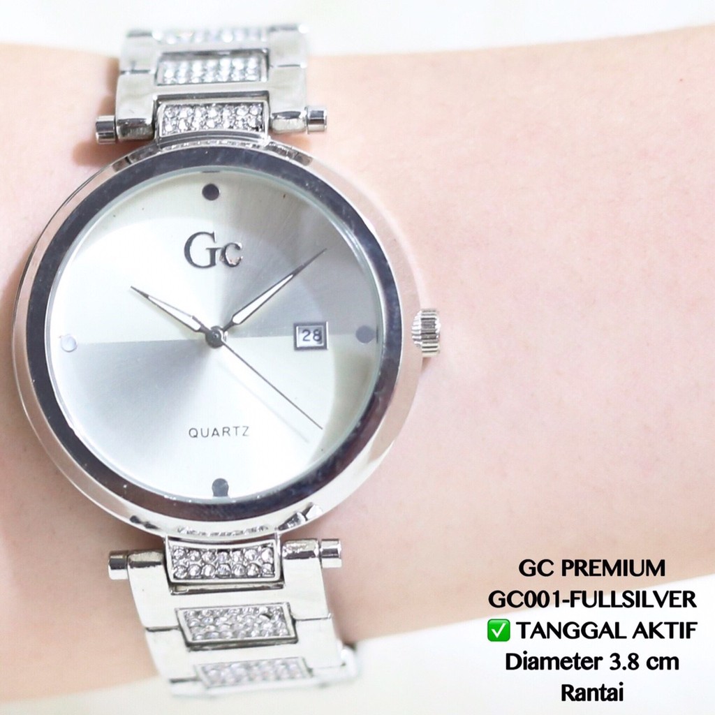 Jam tangan GC guess collection rantai tanggal aktif ukuran unisex pria wanita fashion terbaru