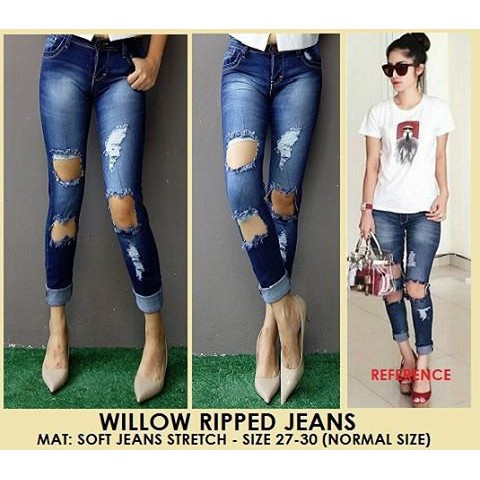 UNIX celana jeans sobek perempuan/celana jeans cewek/celana jeans sobek wanita