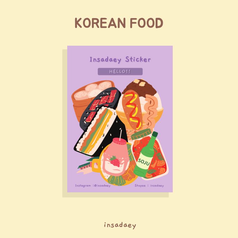 

STICKER AESTHETIC KOREAN FOOD
