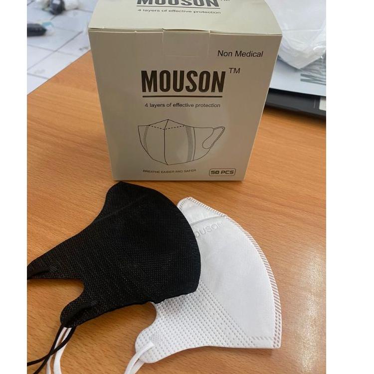 kcu-90 Masker Duckbill Mouson Duckbil Mask Emboss Mouson isi 50 Pcs/Box Masker 4 Ply Embos Mouson Al